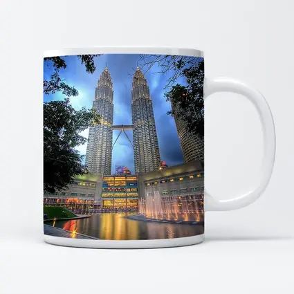 Petronas Twin Towers Kuala Lumpur Night Fountains