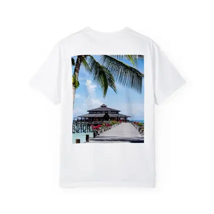 Tropical Pier Overwater Bungalow Palm Tree