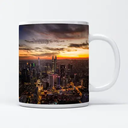 Kuala Lumpur Skyline at Golden Sunset