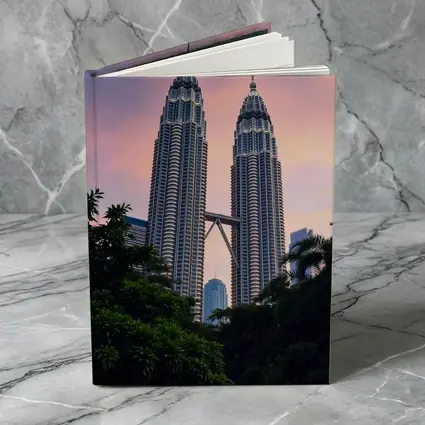 Petronas Twin Towers Pink Sunset Sky