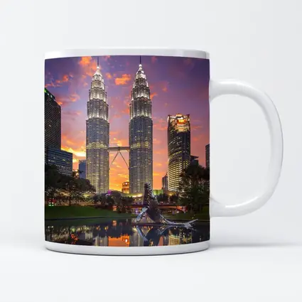 Petronas Twin Towers Kuala Lumpur Sunset Sky