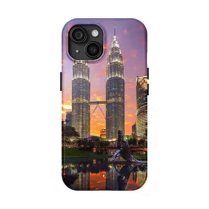Petronas Twin Towers Kuala Lumpur Sunset Sky