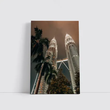 Petronas Twin Towers Kuala Lumpur Night Sky