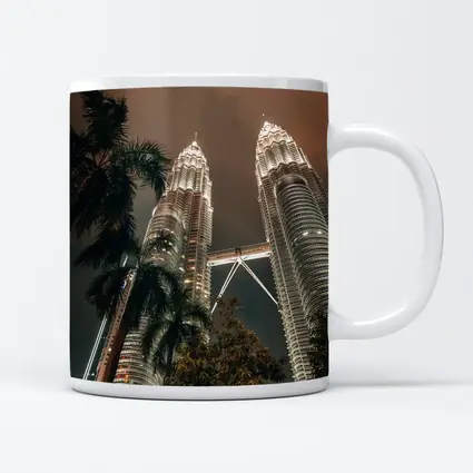 Petronas Twin Towers Kuala Lumpur Night Sky