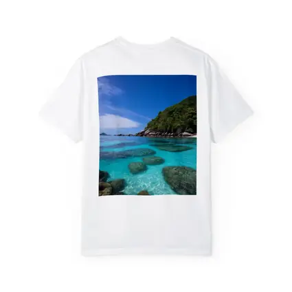 Clear Turquoise Ocean Water Rocky Tropical Island