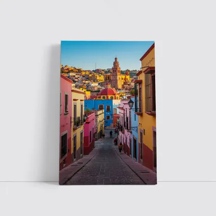 Guanajuato Mexico Colorful Colonial Street Scene