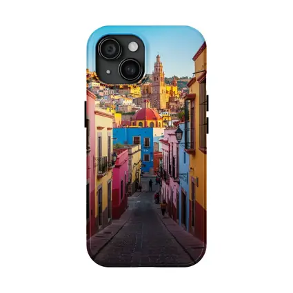 Guanajuato Mexico Colorful Colonial Street Scene