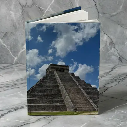 Chichen Itza Pyramid Blue Sky Mexico