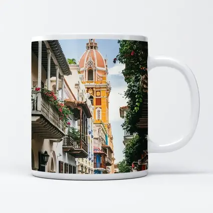 Cartagena Old Town Cathedral Street Colombia
