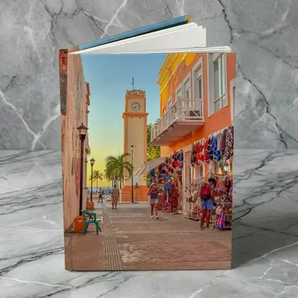 Cozumel Mexico Clock Tower Street Scene