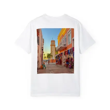 Cozumel Mexico Clock Tower Street Scene