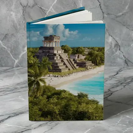 Mayan Temple Ruins Tropical Beach Jungle