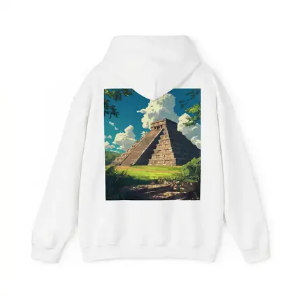Chichen Itza Pyramid Anime Style Blue Sky