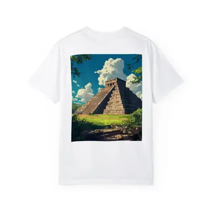 Chichen Itza Pyramid Anime Style Blue Sky