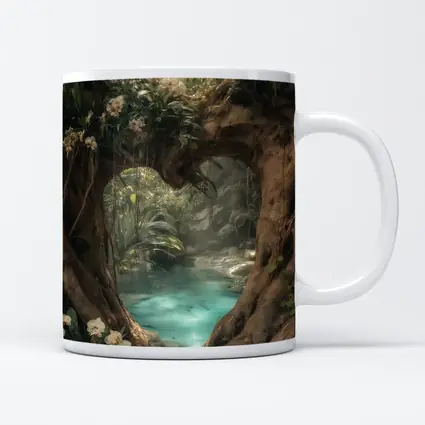 Ancient Tree Arch Tropical Forest River