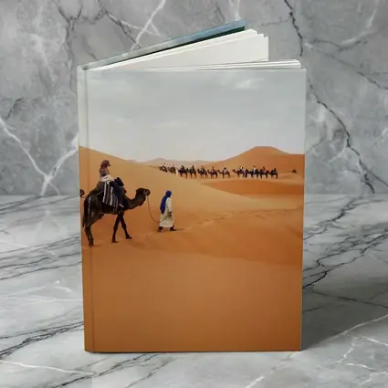 Camel Caravan Crossing Sahara Desert Dunes