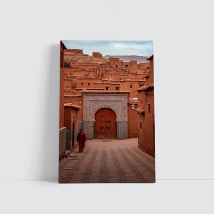 Moroccan Medina Red Clay Village Gate