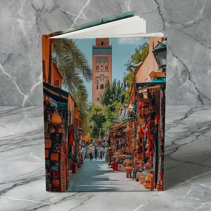 Marrakech Market Street Koutoubia Mosque Morocco