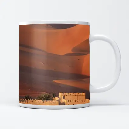 Desert Fortress Among Golden Sand Dunes