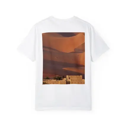 Desert Fortress Among Golden Sand Dunes