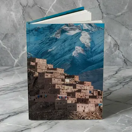 Moroccan Village Atlas Mountains Snow Peaks