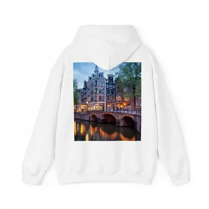 Amsterdam Canal Bridge Evening Blue Sky