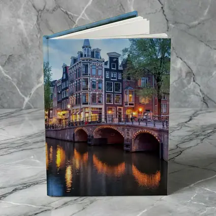 Amsterdam Canal Bridge Evening Blue Sky
