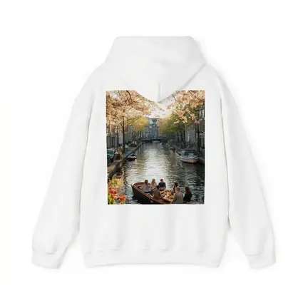 Amsterdam Canal Boat Cherry Blossom Spring