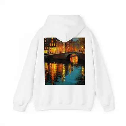 Amsterdam Canal Night Oil Painting Art