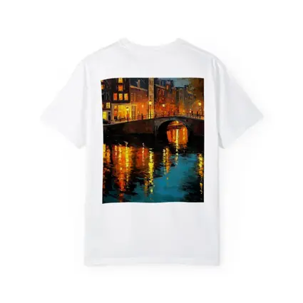Amsterdam Canal Night Oil Painting Art