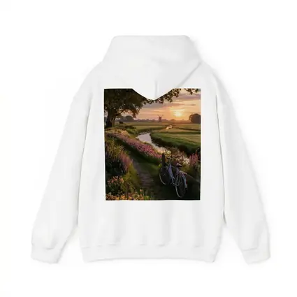 Dutch Windmill Sunset Bicycle Flower Fields