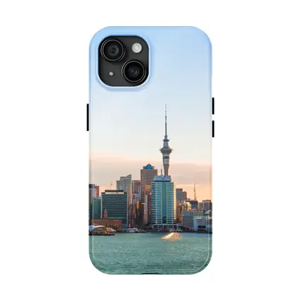 Auckland Sky Tower Cityscape at Sunset