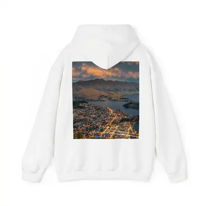 Queenstown New Zealand City Lights Sunset