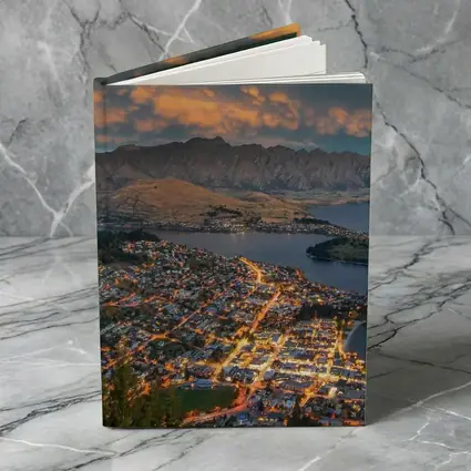 Queenstown New Zealand City Lights Sunset