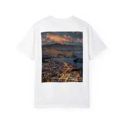 Queenstown New Zealand City Lights Sunset