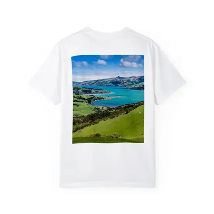 New Zealand Green Hills Turquoise Bay Landscape