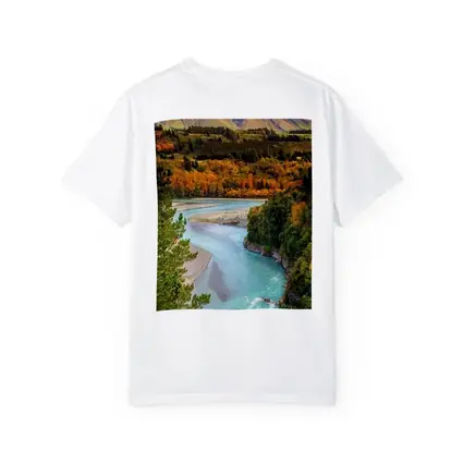 Turquoise River Valley Autumn Mountain Landscape