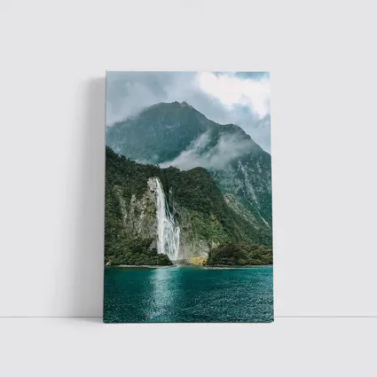 Milford Sound Waterfall New Zealand Mountain