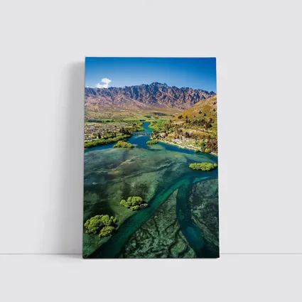 Queenstown New Zealand Aerial River Mountain View