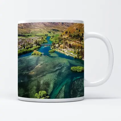 Queenstown New Zealand Aerial River Mountain View