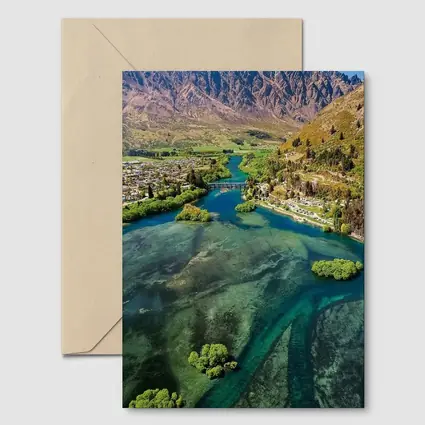 Queenstown New Zealand Aerial River Mountain View