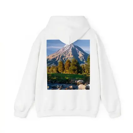 Snow Capped Volcano Rocky River Landscape