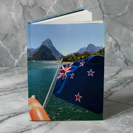 New Zealand Flag Milford Sound Mountains