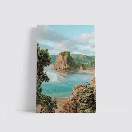 Piha Beach Lion Rock New Zealand Coast
