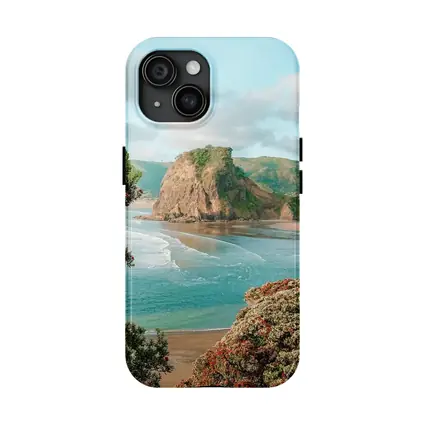 Piha Beach Lion Rock New Zealand Coast