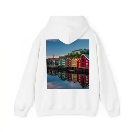 Trondheim Colorful Waterfront Buildings Norway Reflection