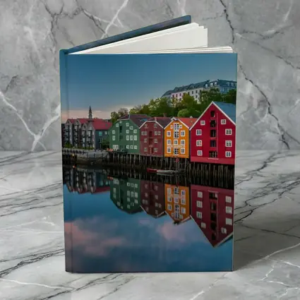 Trondheim Colorful Waterfront Buildings Norway Reflection