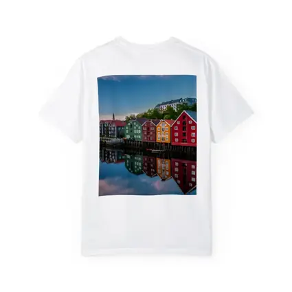 Trondheim Colorful Waterfront Buildings Norway Reflection