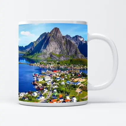 Reine Lofoten Norway Coastal Village Mountain