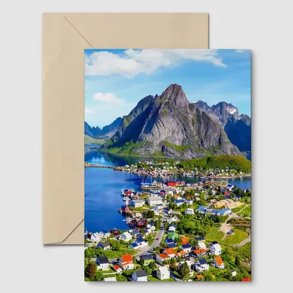 Reine Lofoten Norway Coastal Village Mountain